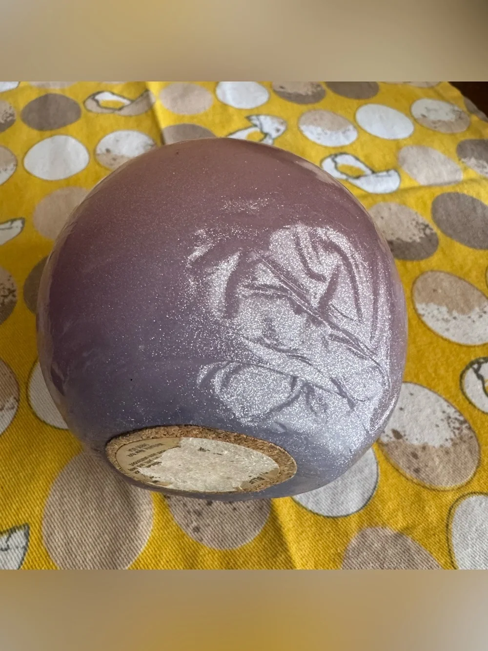 Northern Lights Candles Shimmers light purple glittery round candle